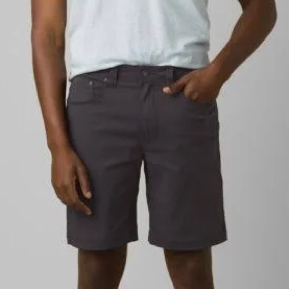 Prana Men's Brion Short - 9" Inseam - Dark Grey Size 30 - Outdoor Gorpcore Hike - Picture 1 of 12